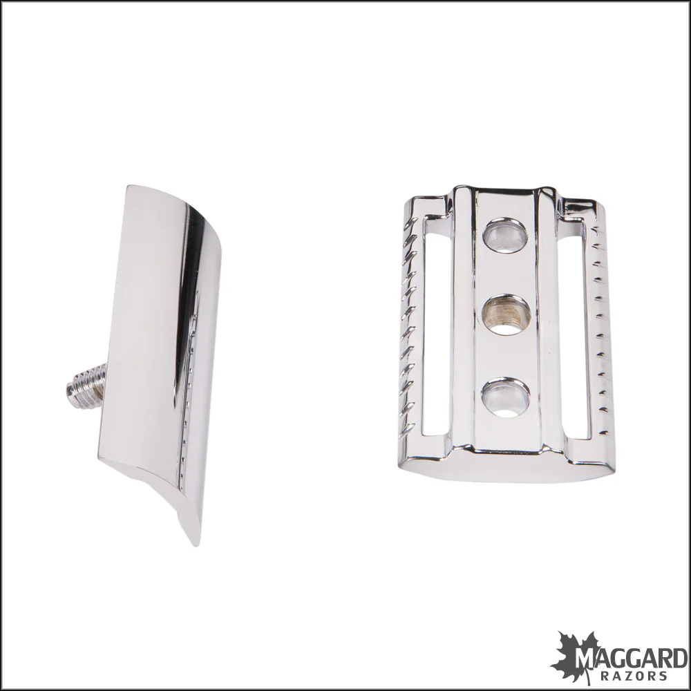 Parker 98R Chrome Handle Closed Comb Heavy Weight DE Safety Razor - Image 3
